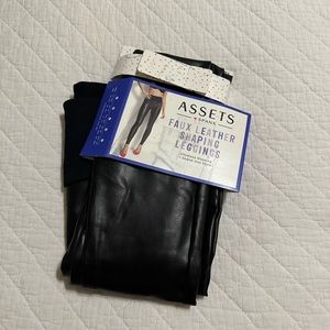 Asserts faux leather pants